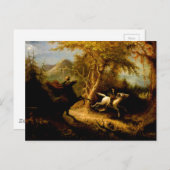 Das kopflose Pferd, das Ichabod-Kranich verfolgt Postkarte (Vorne/Hinten)