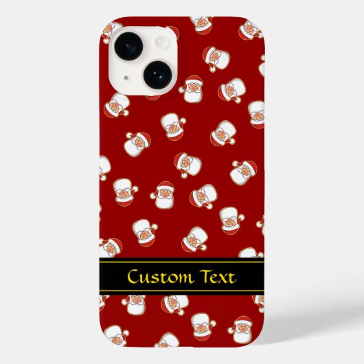 Das Kopfmuster des Weihnachtsmanns Case-Mate iPhone Hülle (Rückseite)