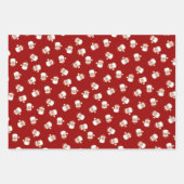 Das Kopfmuster des Weihnachtsmanns Geschenkpapier Set (Vorderseite)