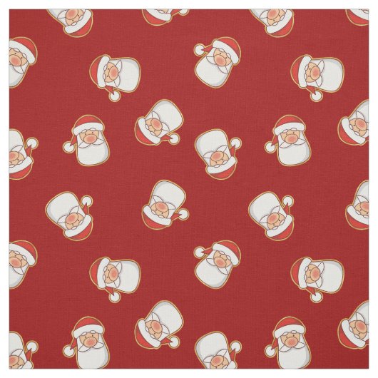 Das Kopfmuster des Weihnachtsmanns Stoff (Muster)