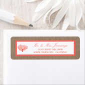 Das Korallenriff auf der Burlap Boho Beach Wedding (Insitu)