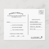 Das Korallenriff auf der Burlap Boho Beach Wedding Einladungspostkarte (Rückseite)