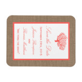 Das Korallenriff auf der Burlap Boho Beach Wedding Magnet (Horizontal)