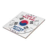 Das koreanische Design der Flaggenkunst "Habe eine Fliese (Seite)