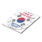 Das koreanische Design der Flaggenkunst "Habe eine Notizblock (Rotiert)
