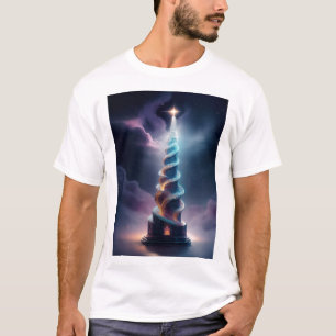 Das Korkenzieher-Turm Mit Sternenexplosion An Der  T-Shirt