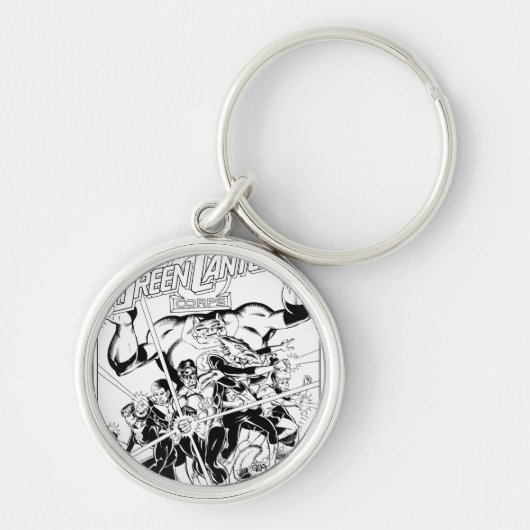Das Korps der grünen Laterne, schwarz und weiß Schlüsselanhänger (Vorne)