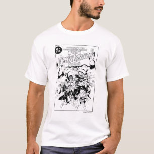 Das Korps der grünen Laterne, schwarz und weiß T-Shirt