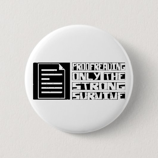 Das Korrekturlesen überleben Button (Vorderseite)