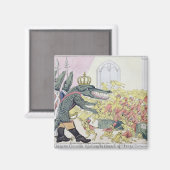 Das korsische Krokodil Magnet (Vorderseite/Rückseite)