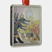 Das korsische Krokodil Silbernes Ornament (Rechts)