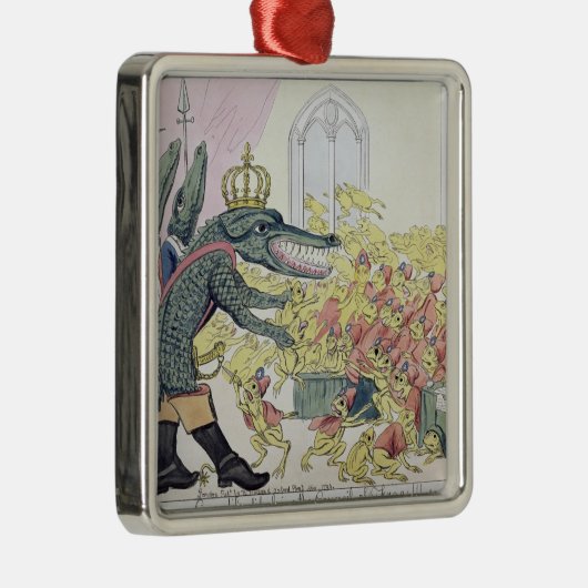 Das korsische Krokodil Silbernes Ornament (Rechts)