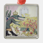 Das korsische Krokodil Silbernes Ornament (Vorne)