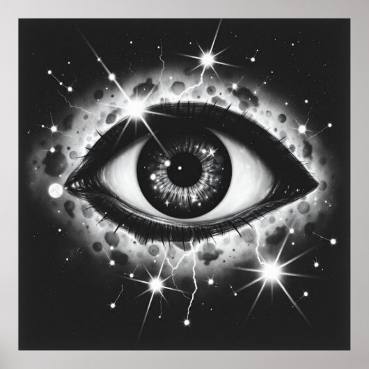 Das kosmische Auge - Kohlekunst des Universums Poster (Vorne)
