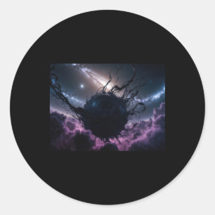 Das kosmische Enigma des dunklen Nebels Tanzaufkle Runder Aufkleber