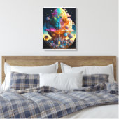 „Das kosmische Kind der Schöpfung“ Leinwanddruck (Insitu (Schlafzimmer))