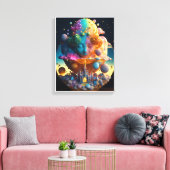 „Das kosmische Kind der Schöpfung“ Leinwanddruck (Insitu (Wohnzimmer))