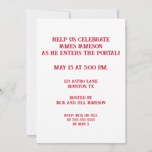 DAS KOSMISCHE PORTAL EINLADUNG (Rückseite)