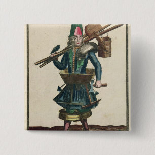 Das Kostüm des Maurers Button