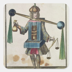 Das Kostüm des Miners Quadratischer Aufkleber