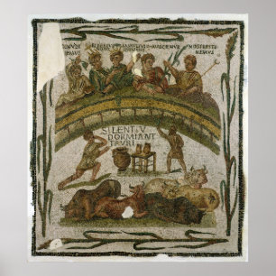 Das Kostümbankett, von El-Jem c.200-220 Poster