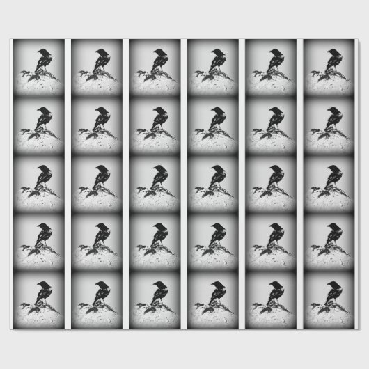 Das Krähen-Packpapier Geschenkpapier (Flach)