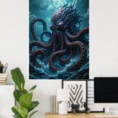 Das Kraken-Monster Poster (Heimbüro)