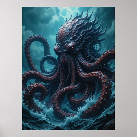 Das Kraken-Monster Poster (Vorne)