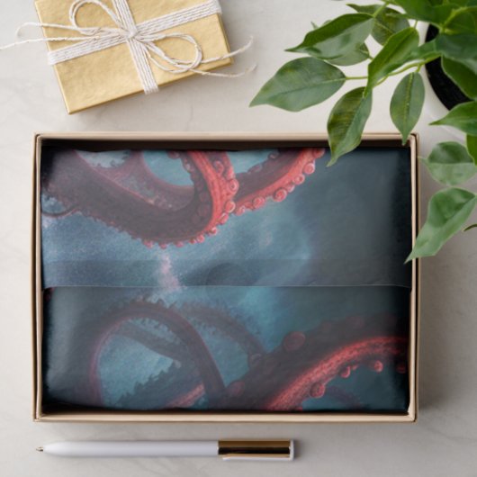 Das Kraken-Octopus-Meeresmonster-Dekoupage Seidenpapier (Geschenk)