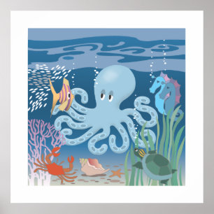 Das Kraken-Plakat 25x25 Poster