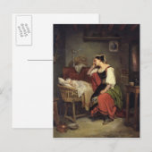 Das kranke Kind Postkarte (Vorne/Hinten)