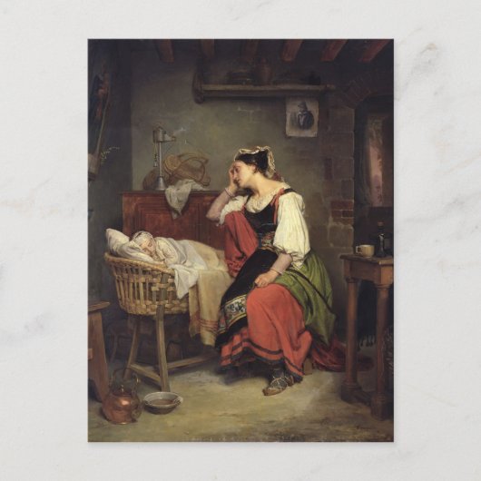 Das kranke Kind Postkarte (Vorderseite)