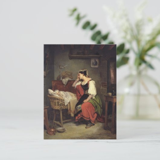 Das kranke Kind Postkarte (Stehend Vorderseite)