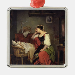Das kranke Kind Silbernes Ornament