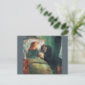 Das kranke Kind von Edvard Munch zeigt Sofie auf s Postkarte (Stehend Vorderseite)