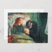 Das kranke Kind von Edvard Munch zeigt Sofie auf s Postkarte (Vorne/Hinten)