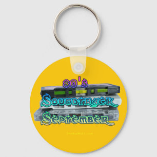Das Krasse Mall "80s Soundtrack Sept" Button-Stil Schlüsselanhänger