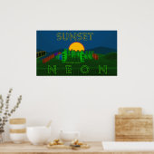Das Krasse Mall-Poster "SUNSET NEON" (30" x 16,88" Poster (Küche)