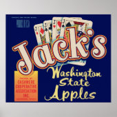 Das Kratetikett des Jacks in Washington Staat Appl Poster (Vorne)