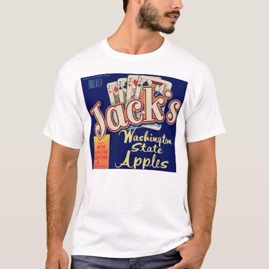 Das Kratetikett des Jacks in Washington Staat Appl T-Shirt (Vorderseite)