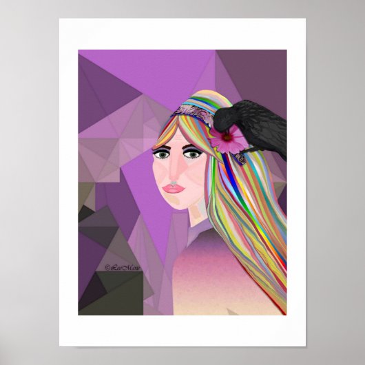 Das kreative Design von Lady's got Crow LeeMarie Poster (Vorne)