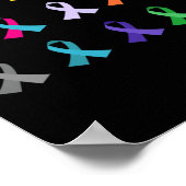 Das Krebsbewusstsein der Welt kreuzt Christliches Poster (Ecke)