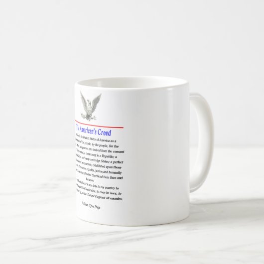 Das Kredo des Amerikaners Kaffeetasse (VorderseiteRechts)
