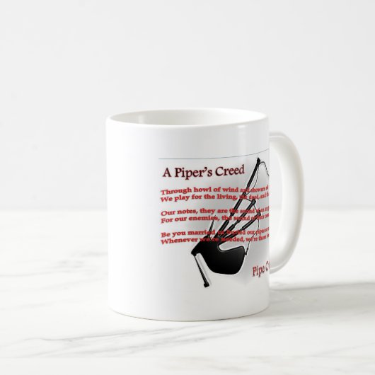 Das Kredo des Pfeifers Kaffeetasse (VorderseiteRechts)