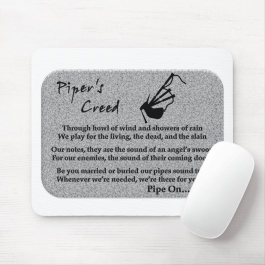 Das Kredo des Pfeifers (Stein) Mousepad (Mit Mouse)