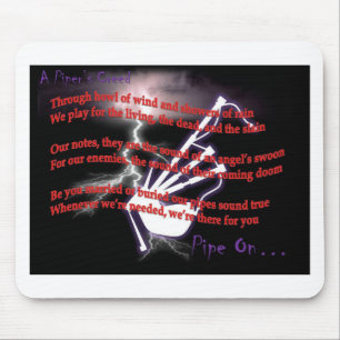 Das Kredo eines Pfeifers (Blitz) Mousepad