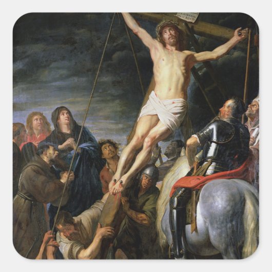 Das Kreuz anheben, 1631-37 Quadratischer Aufkleber (Vorderseite)