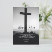 Das Kreuz auf einem Hügel Dankeskarte (Stehend Vorderseite)
