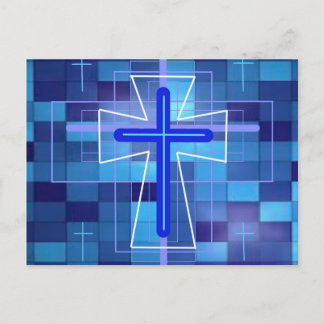 Das Kreuz auf Keramik Fliesen. Postkarte