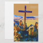 Das Kreuz der Erlösung-Gerettet_ Briefpapier (Vorne/Hinten)